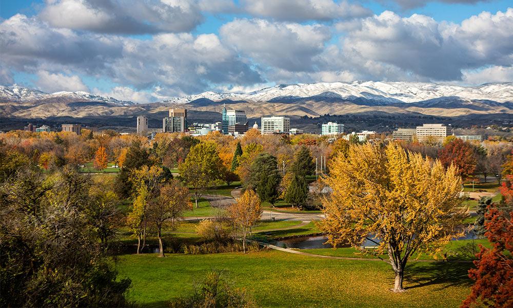 Boise Skyline in the autumn